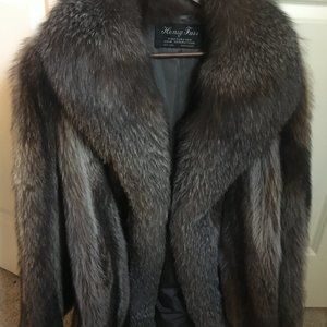 Posh Vintage 100% authentic Raccoon & Fox Fur Coat